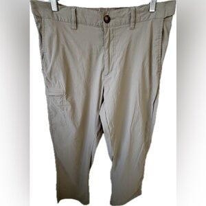 UB Tech Classic Fit Hiking Pants 34x30 Khaki Elastic Waist Travel
